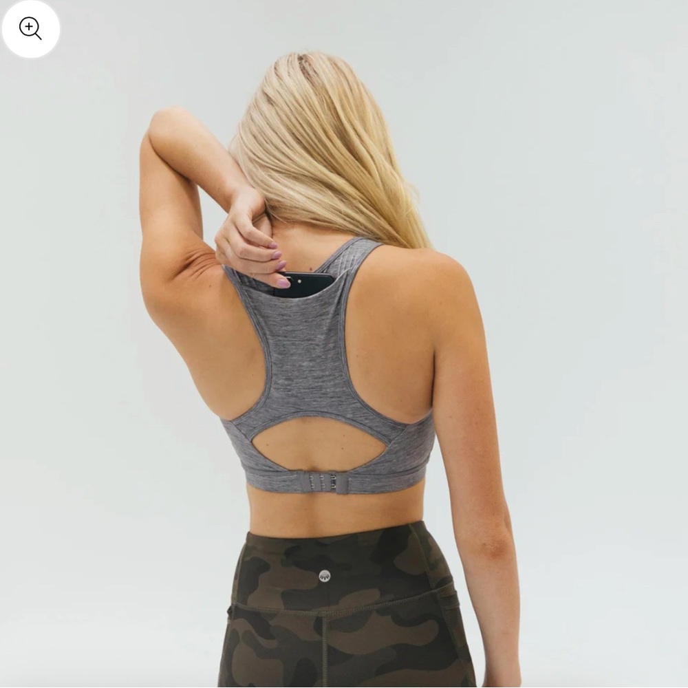 Go With The Flow Nursing Sports Bra - Heathered Gray